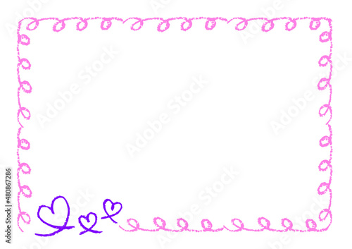 F_a3H_색연필 손그림 하트 프레인_화이트데이