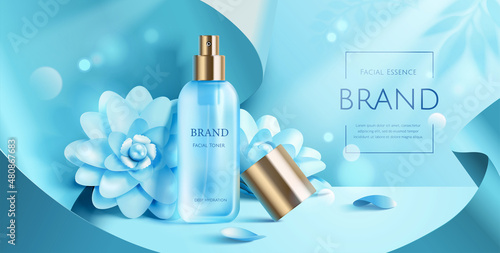 3d luxury cosmetic ad template