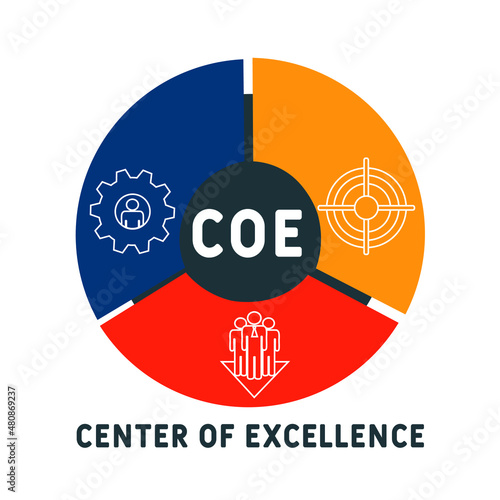 Quadro su tela COE - Center of Excellence acronym