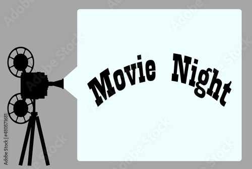 Movie Night Projector Background