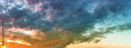 clouds of different colors in the sky 