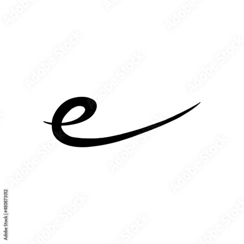 Curl underline text and decorative flourish, vector illustration isolated.