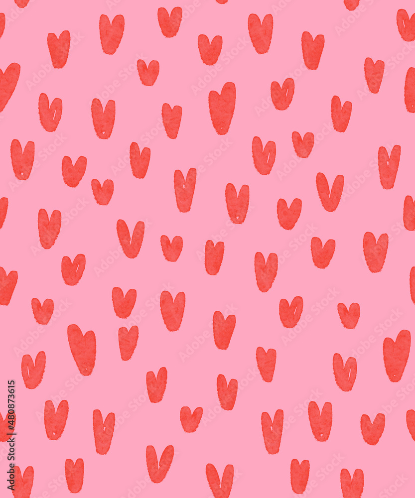 Valentine's Day Seamless Pattern: Hearts Pattern, Love Day Valentine's Day Seamless Pattern: Hearts Pattern, Love Day