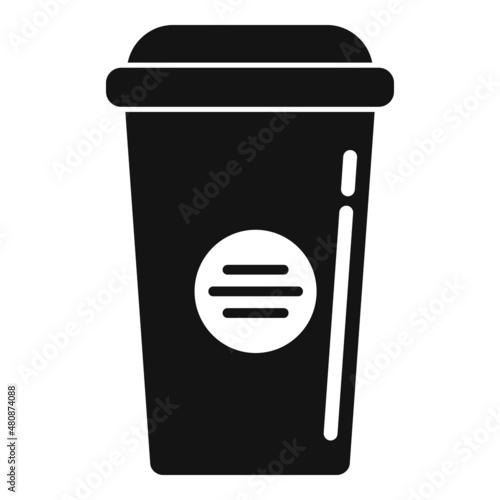 To go coffee cup icon simple vector. Cafe cappuccino