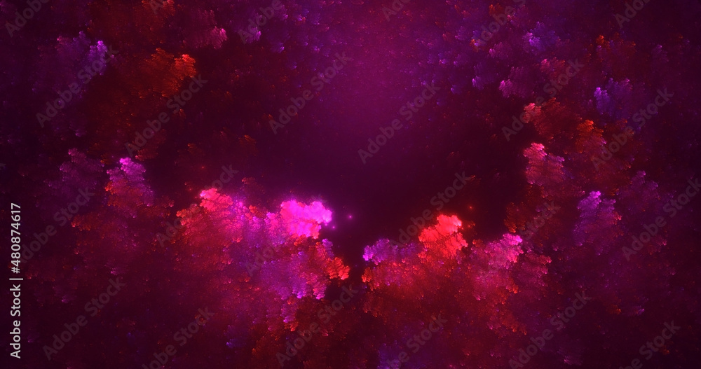 Fototapeta premium 3D rendering abstract colorful fractal light background