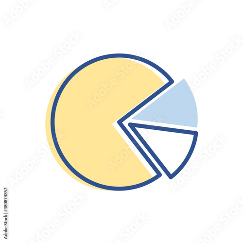 Free Download pie chart icon lineal color. vector simple logo - GFXLoad