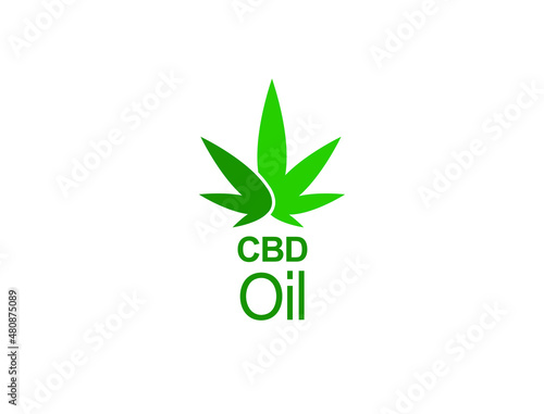 pure CBD  hemp oil icon vector illustration 