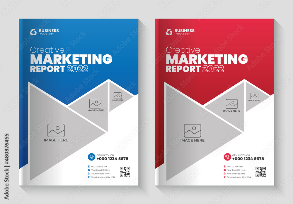 Fototapeta premium Corporate business multipurpose brochure cover page flyer design template