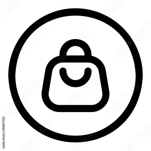 shopping bag line icon