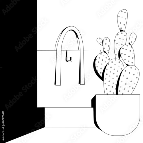 Handbags are made of cactus leather, a bio-based sustainable alternative. Textile innovative materials. 