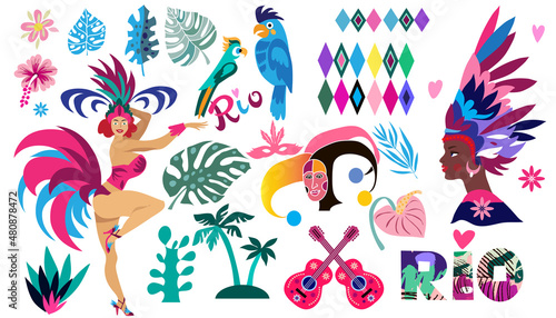 Brazil carnival set elements 1