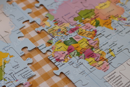 puzzle world map Africa Continent 