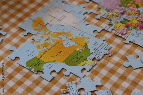 North America Continent World Map  