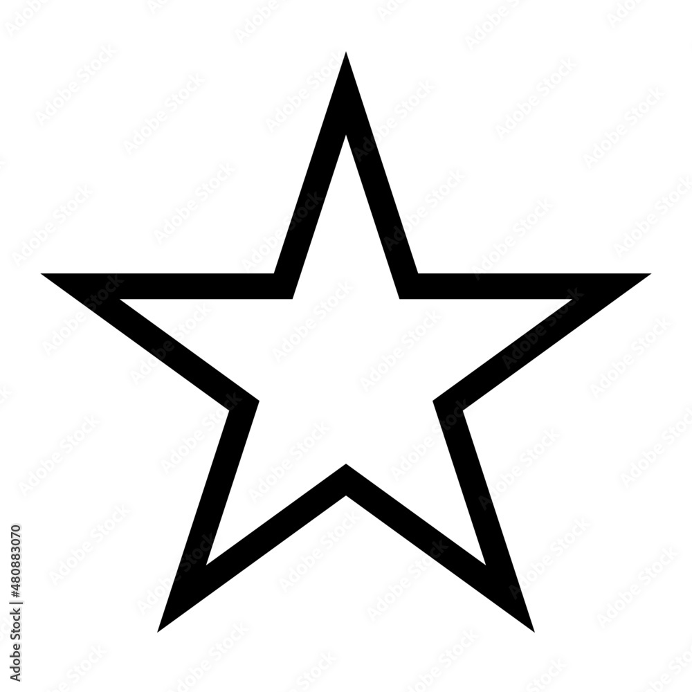 Pointy favorite star line icon - Editable vector path high quality Pointy favorite star line icon - Editable vector path high quality