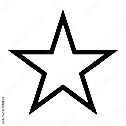 Pointy favorite star line icon - Editable vector path high quality