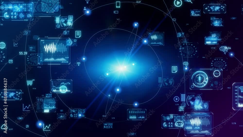 Digital transformation concept. System engineering. GUI (Graphical User Interface).