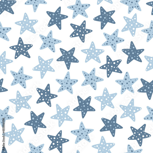 Seamless childish pattern with stars