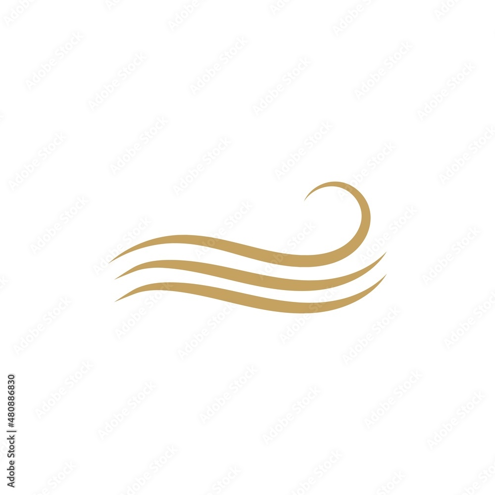 Fototapeta premium hair wave woman logo vector illustration design