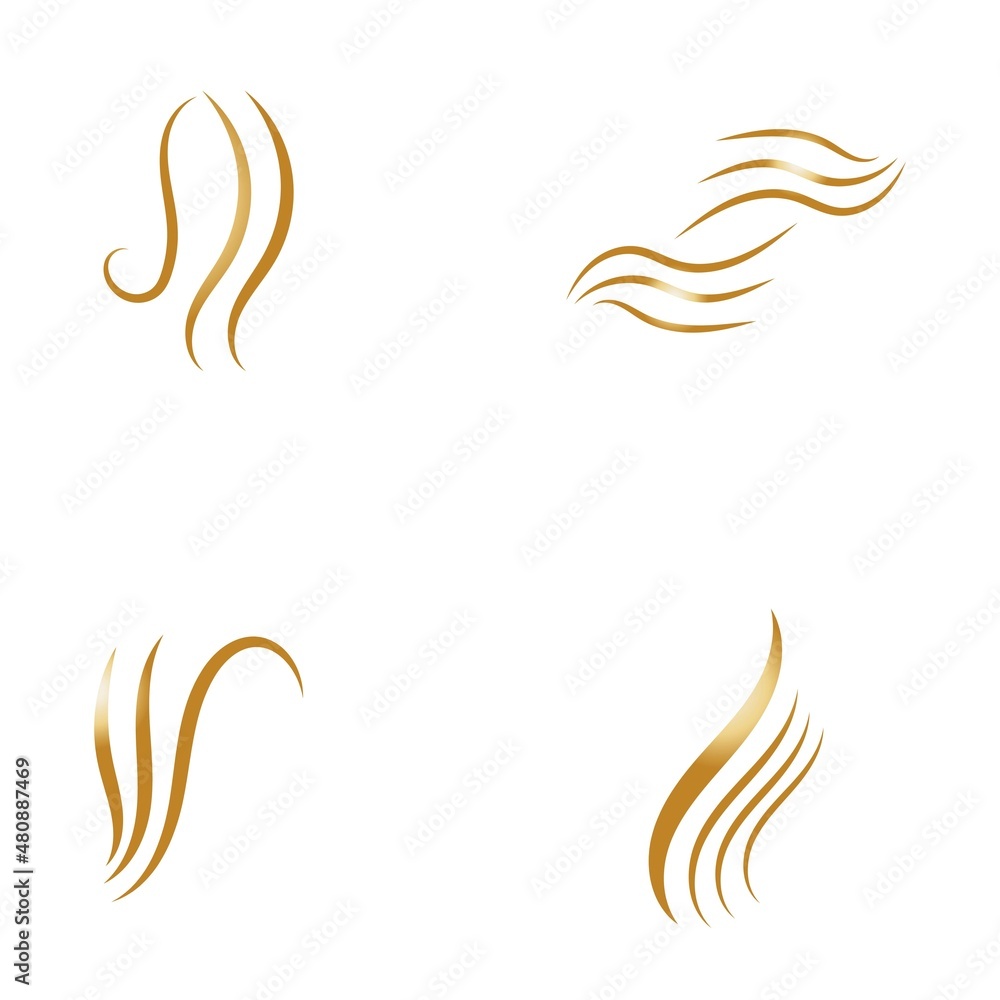 hair wave woman logo vector illustration design hair wave woman logo vector illustration design