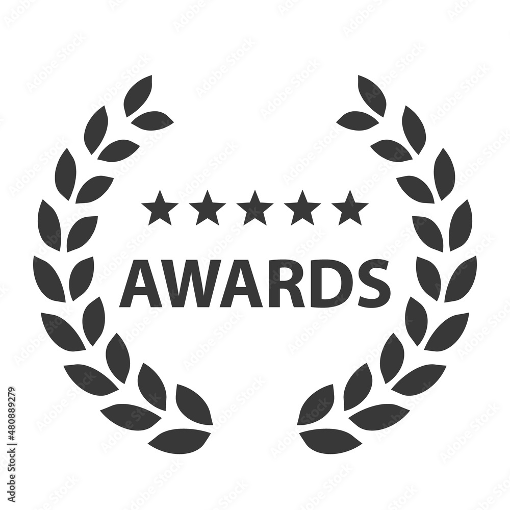 Film Award for the best film in the form of logo with laurel branch. Vector Film Award for the best film in the form of logo with laurel branch. Vector