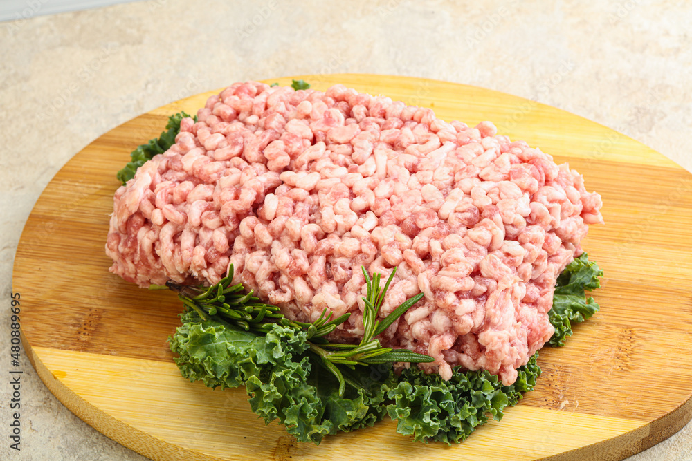 Raw pork minced meat for cooking Raw pork minced meat for cooking