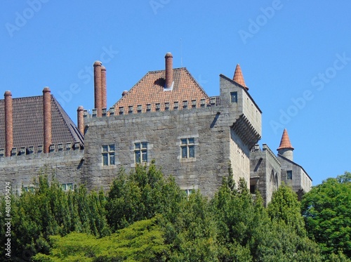 Historic castle tower of Guimaraes, Palacio de los duques de Braganza, Norte - Portugal 