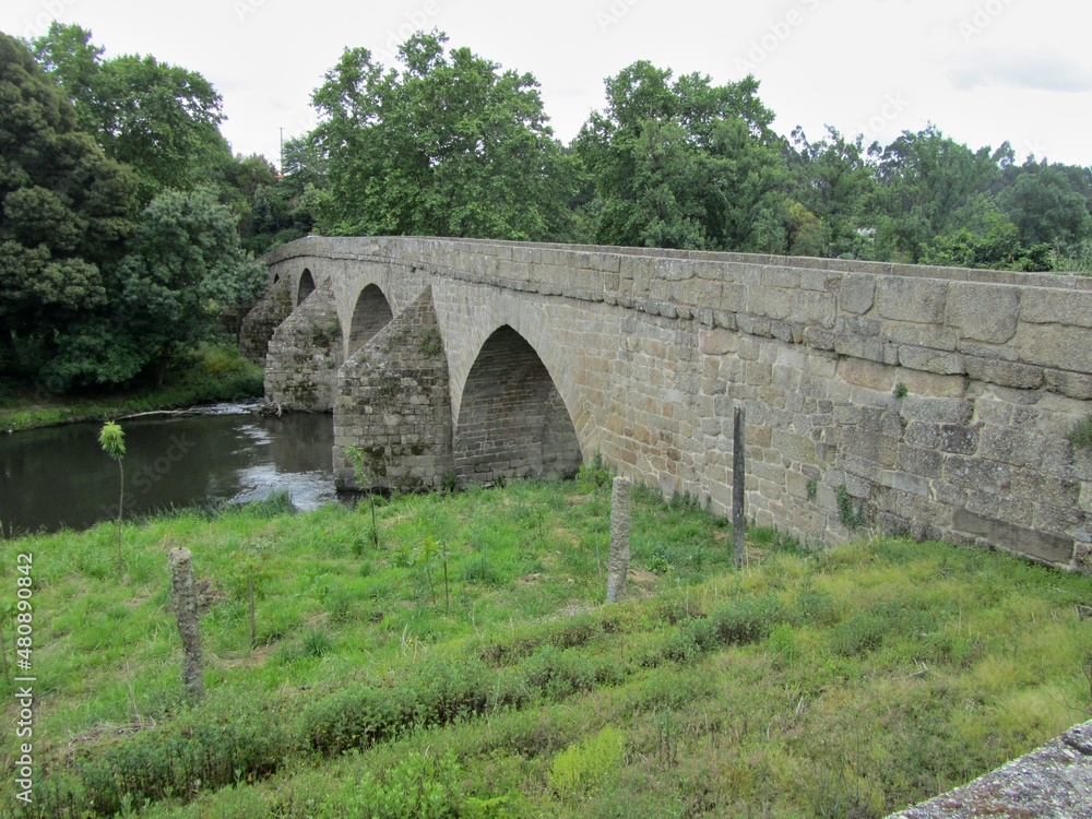 Ponte de Lagoncinha, ancient bridge near Lousado, Porto - Portugal 