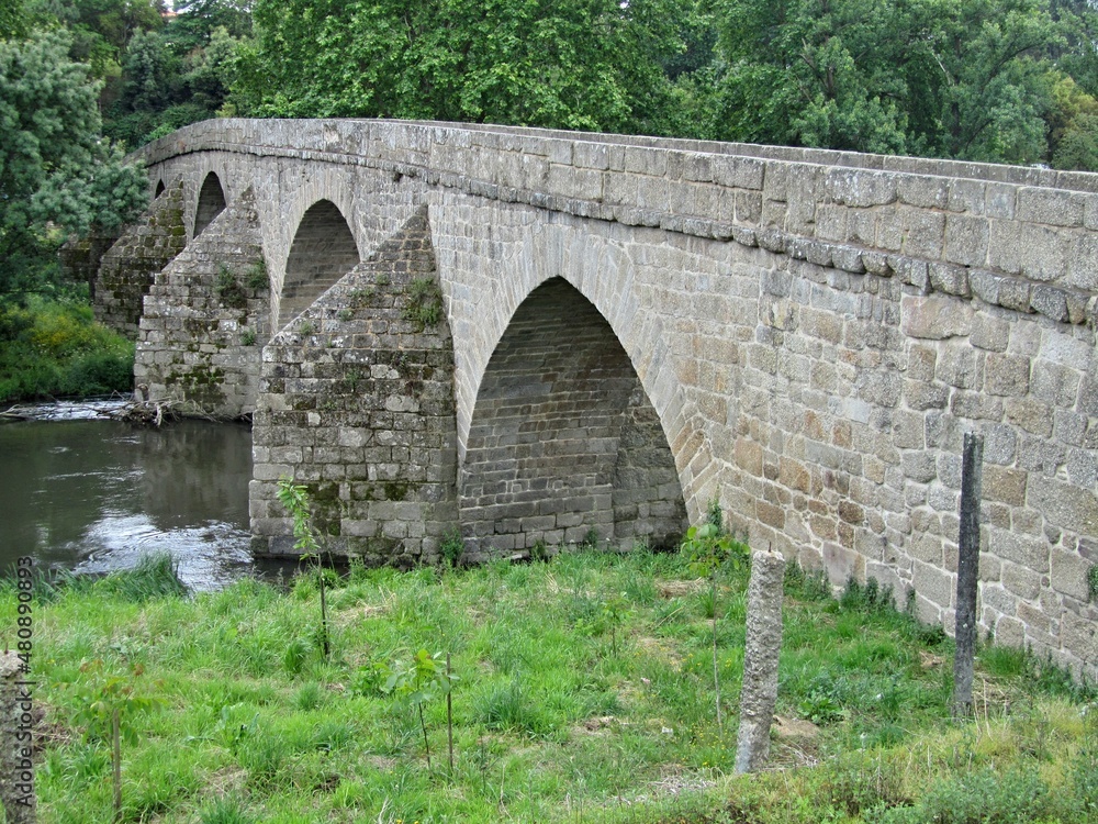 Ponte de Lagoncinha, ancient bridge near Lousado, Porto - Portugal 