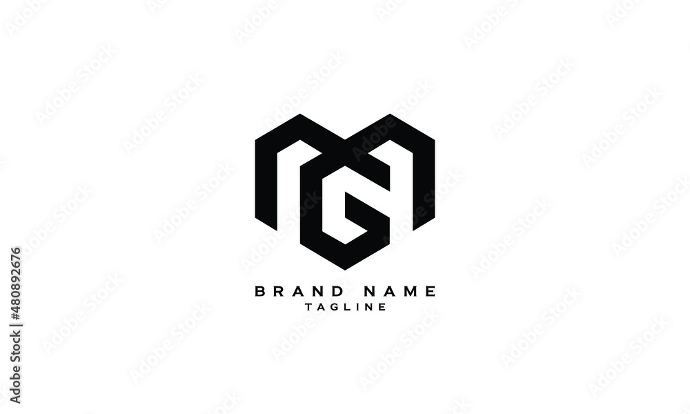 MG, GM, AG, GA, Abstract initial monogram letter alphabet logo design MG, GM, AG, GA, Abstract initial monogram letter alphabet logo design