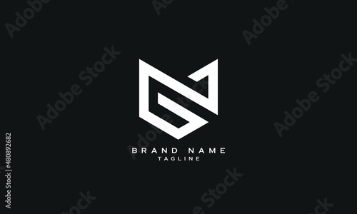MG, GM, AG, GA, Abstract initial monogram letter alphabet logo design