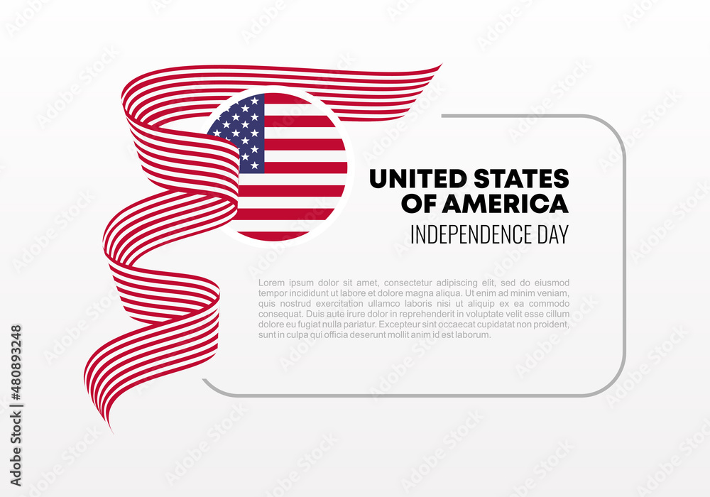 Obraz premium United States independence day background banner poster for national celebration on July 4 th.