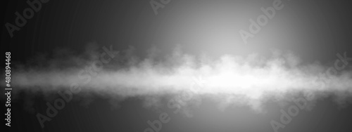 smoke show in night light background like stage with clouds
