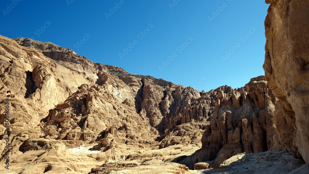 Fototapeta premium color canyon and white canyon from Sinai desert and mountains 