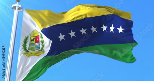 Apure State Flag, Venezuela. Loop photo