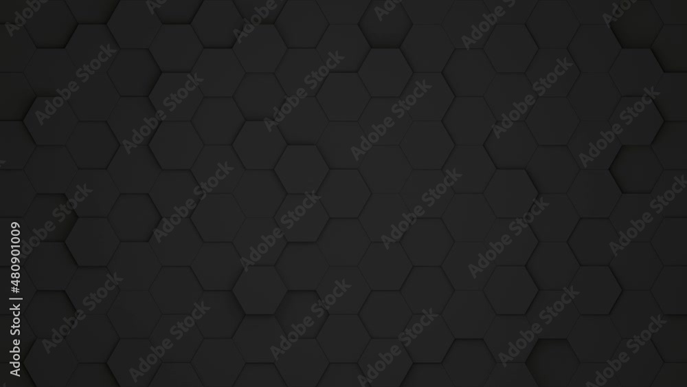 Digital geometric black mesh waving in orthographic view. Futuristic hexagon pattern. Animation background. Digital geometric black mesh waving in orthographic view. Futuristic hexagon pattern. Animation background.
