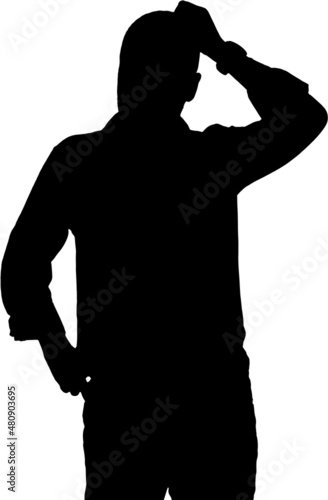 silhouette of a man