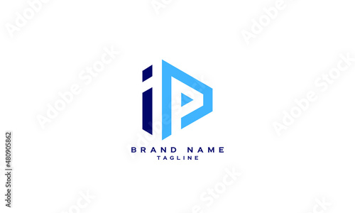 IP, PI, ID, DI, Abstract initial monogram letter alphabet logo design