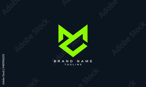 MC, CM, Abstract initial monogram letter alphabet logo design