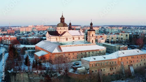 The monastery in Berdichev city Ukraine aerial panorama view photo