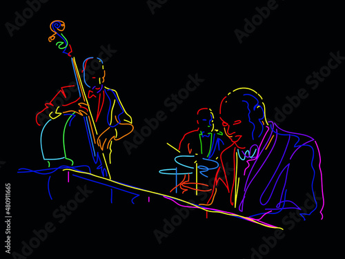 Jazz musicai abstract vector illustration
