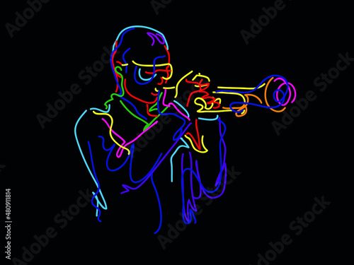 Jazz musicai abstract vector illustration