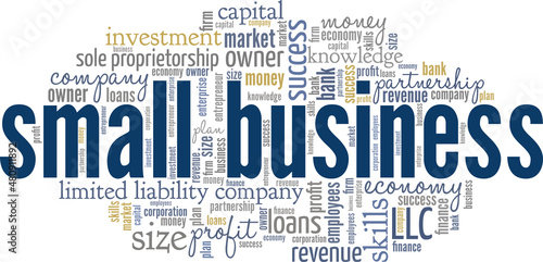 Small Business conceptual vector illustration word cloud isolated on white background.