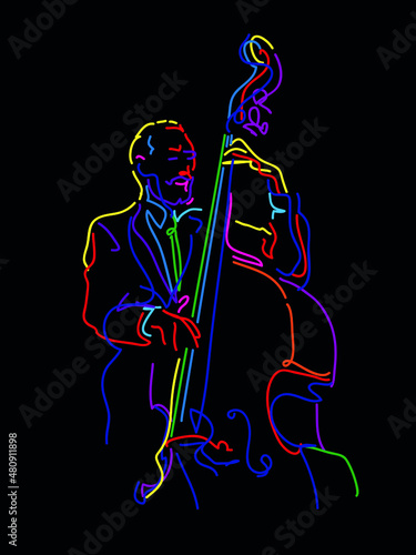 Jazz musicai abstract vector illustration