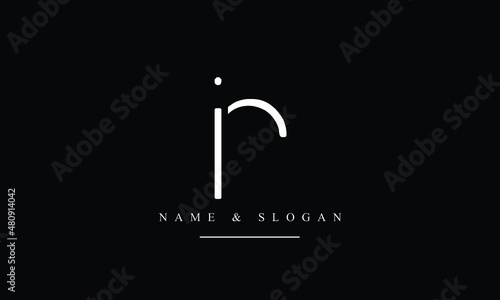 RI, IR, R, I abstract letters logo monogram