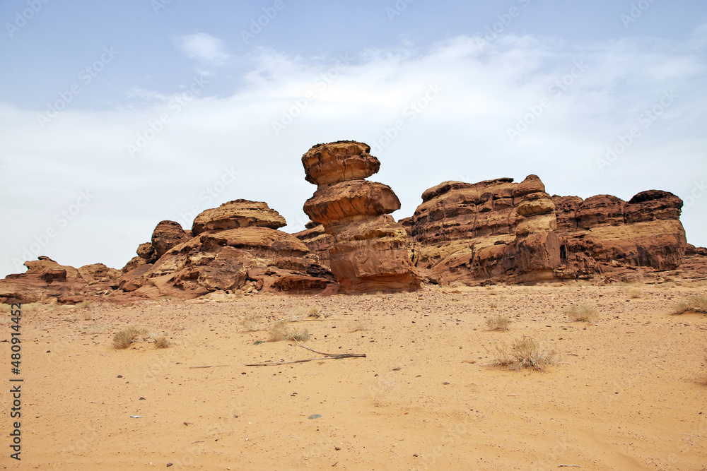 Art rocks in the desert close Al Ula, Saudi Arabia