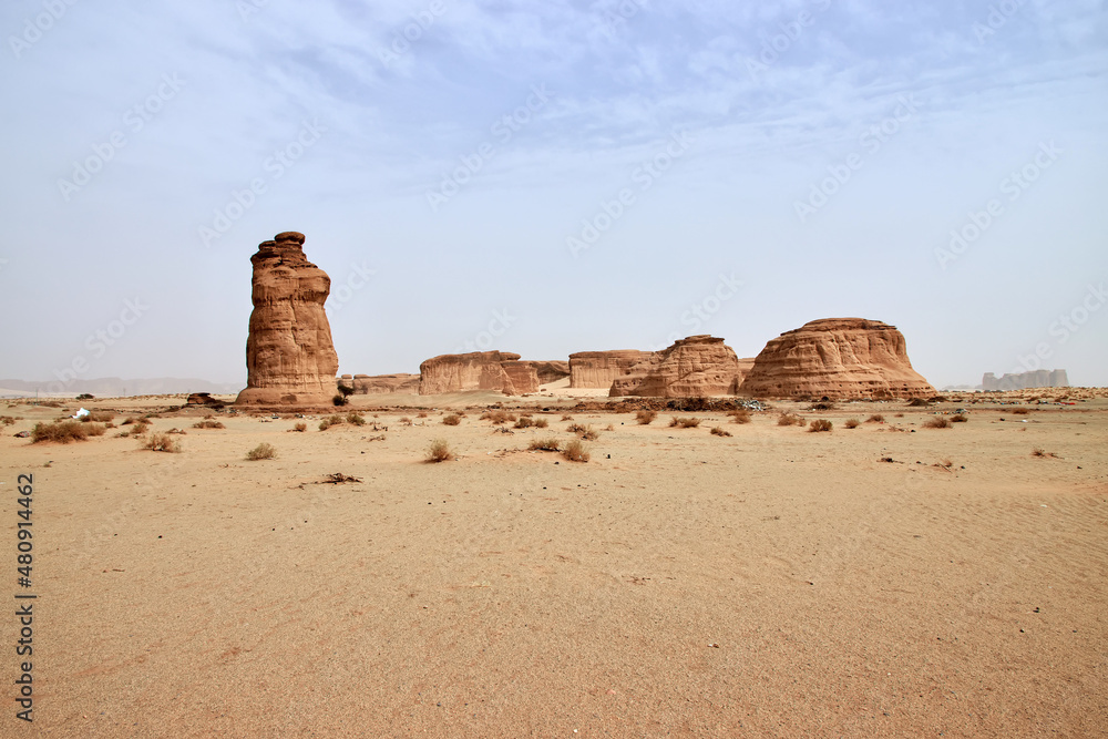 Art rocks in the desert close Al Ula, Saudi Arabia