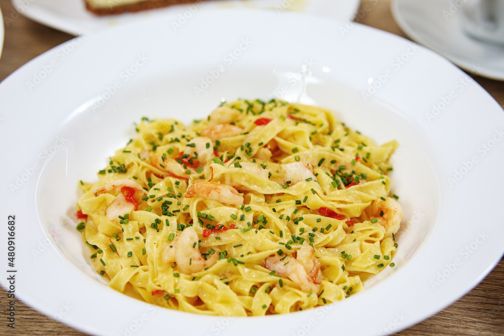 Salad with noodles, chicken and vegetables Salad with noodles, chicken and vegetables