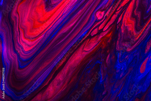 Abstract Red Acrylic pour Liquid marble surfaces Design.