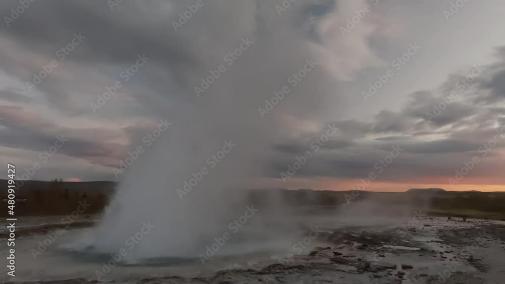 Geyser exploding in super slow motion, Iceland Geyser exploding in super slow motion, Iceland