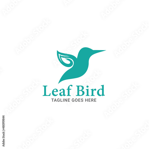 Bird Leaf Logo Design vector Template.